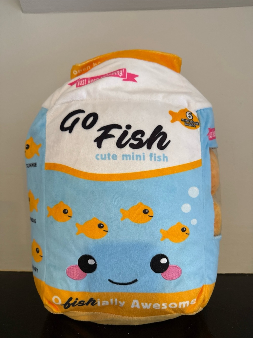 Icecream Go Fish Cute Mini Fish Plush Set - Blue and Orange - Picture 4 of 6
